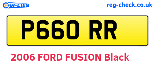 P66ORR are the vehicle registration plates.