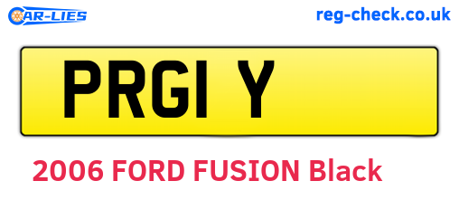 PRG1Y are the vehicle registration plates.