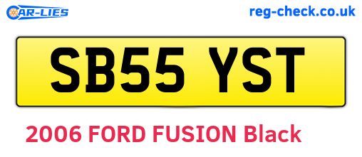 SB55YST are the vehicle registration plates.