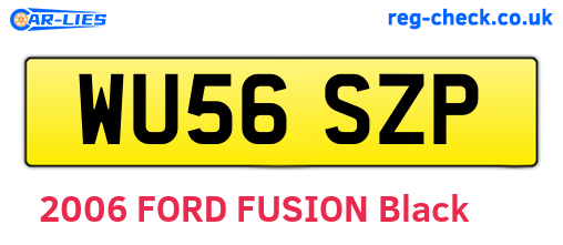 WU56SZP are the vehicle registration plates.