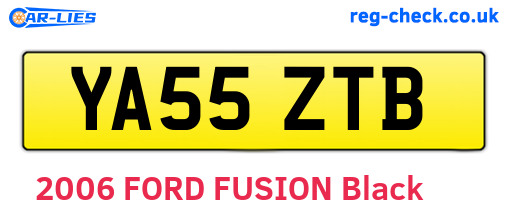 YA55ZTB are the vehicle registration plates.