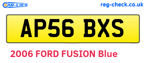 AP56BXS are the vehicle registration plates.