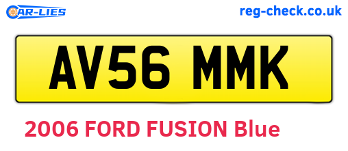 AV56MMK are the vehicle registration plates.