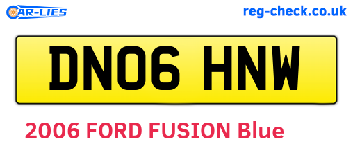 DN06HNW are the vehicle registration plates.