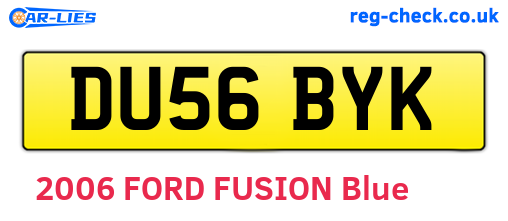 DU56BYK are the vehicle registration plates.