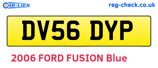 DV56DYP are the vehicle registration plates.