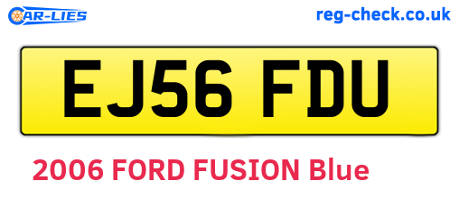 EJ56FDU are the vehicle registration plates.