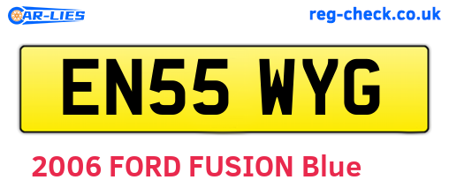 EN55WYG are the vehicle registration plates.
