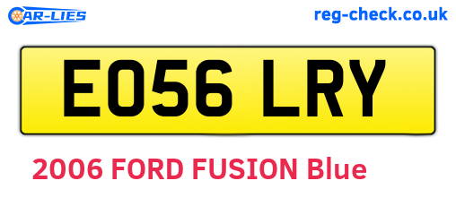 EO56LRY are the vehicle registration plates.