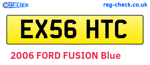 EX56HTC are the vehicle registration plates.