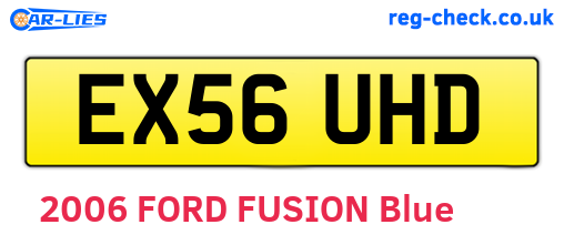 EX56UHD are the vehicle registration plates.