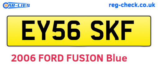 EY56SKF are the vehicle registration plates.