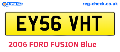 EY56VHT are the vehicle registration plates.