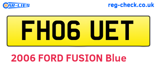 FH06UET are the vehicle registration plates.