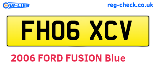 FH06XCV are the vehicle registration plates.