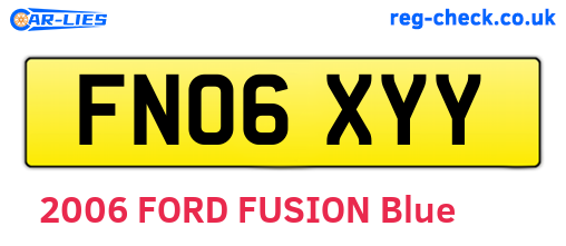 FN06XYY are the vehicle registration plates.