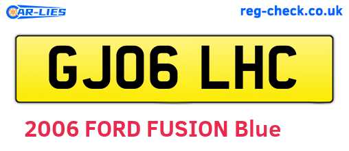 GJ06LHC are the vehicle registration plates.