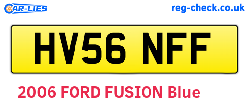 HV56NFF are the vehicle registration plates.