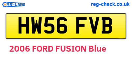 HW56FVB are the vehicle registration plates.