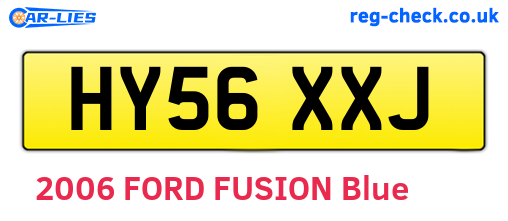 HY56XXJ are the vehicle registration plates.
