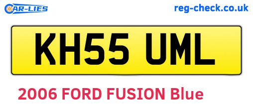 KH55UML are the vehicle registration plates.