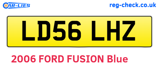 LD56LHZ are the vehicle registration plates.