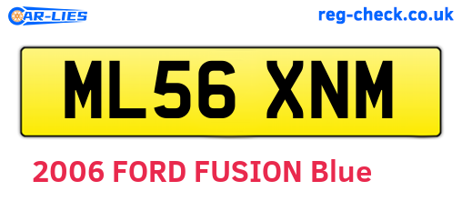 ML56XNM are the vehicle registration plates.