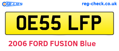 OE55LFP are the vehicle registration plates.