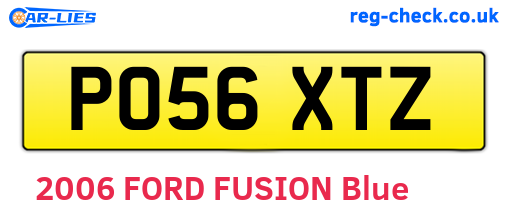 PO56XTZ are the vehicle registration plates.