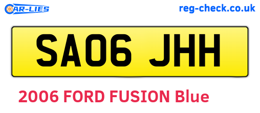 SA06JHH are the vehicle registration plates.