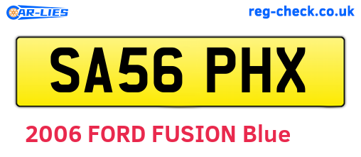 SA56PHX are the vehicle registration plates.