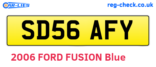SD56AFY are the vehicle registration plates.