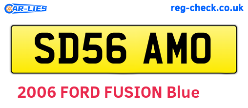 SD56AMO are the vehicle registration plates.