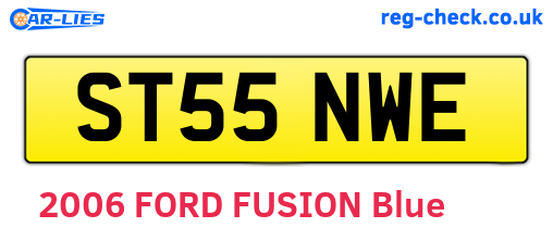 ST55NWE are the vehicle registration plates.