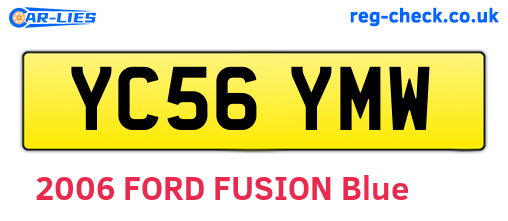 YC56YMW are the vehicle registration plates.