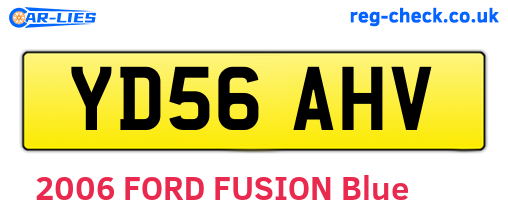YD56AHV are the vehicle registration plates.