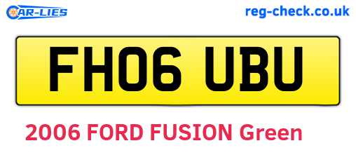 FH06UBU are the vehicle registration plates.