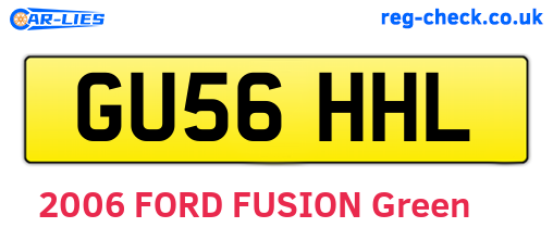 GU56HHL are the vehicle registration plates.