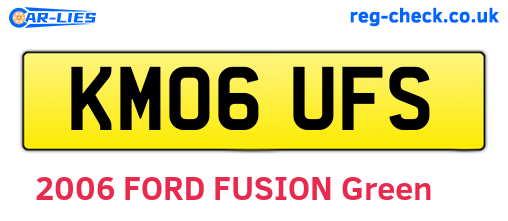 KM06UFS are the vehicle registration plates.