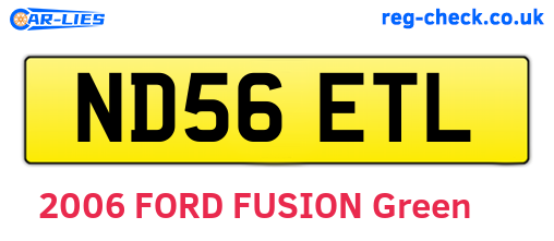 ND56ETL are the vehicle registration plates.