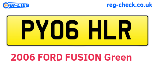 PY06HLR are the vehicle registration plates.