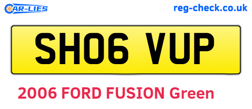 SH06VUP are the vehicle registration plates.