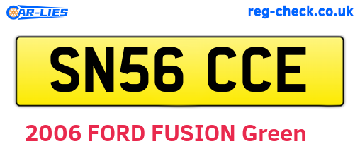 SN56CCE are the vehicle registration plates.