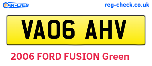 VA06AHV are the vehicle registration plates.