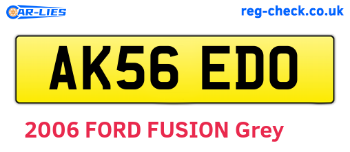 AK56EDO are the vehicle registration plates.