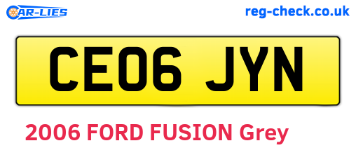 CE06JYN are the vehicle registration plates.