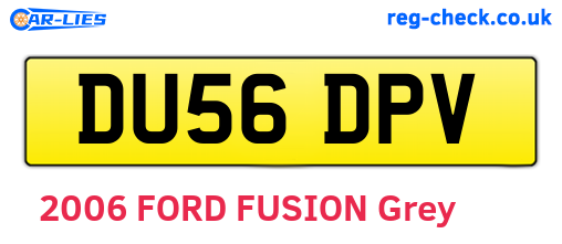 DU56DPV are the vehicle registration plates.