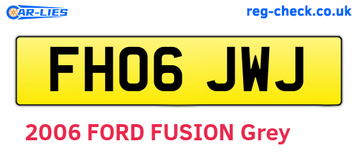FH06JWJ are the vehicle registration plates.