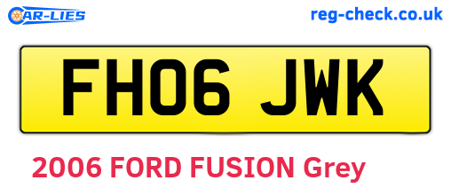 FH06JWK are the vehicle registration plates.