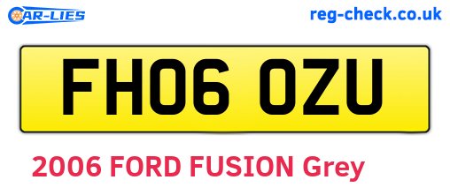 FH06OZU are the vehicle registration plates.